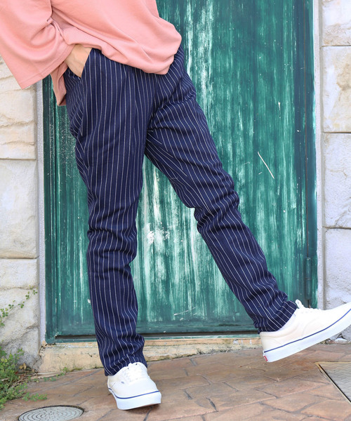 revertical(リバーティカル)の「メンズテーパードパンツ ポンチ素材 ストライプ柄 ストレッチパンツ(その他パンツ・メンズ・ネイビー×ホワイト/グレー/ネイビー/ブラック×ホワイト/ブラック/グレー系その他・XL/M/L)」の8枚目の写真