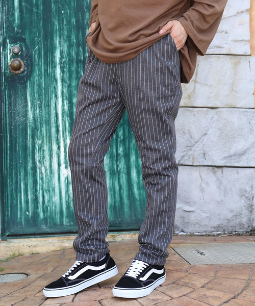 revertical(リバーティカル)の「メンズテーパードパンツ ポンチ素材 ストライプ柄 ストレッチパンツ(その他パンツ・メンズ・ネイビー×ホワイト/グレー/ネイビー/ブラック×ホワイト/ブラック/グレー系その他・XL/M/L)」の12枚目の写真