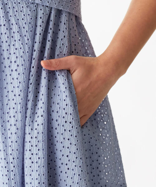 NE QUITTEZ PAS!（ヌキテパ）の「【完全別注】ne quittez pas × EMMEL REFINES カットワーク ロングワンピース / ヌキテパ　（ワンピース・レディース・ライトブルー/ピンク/ライム・FREE）」の20枚目の写真