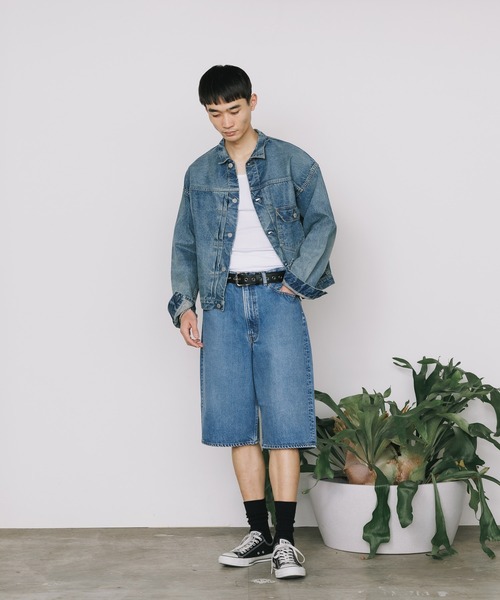 セール】orslow/オアスロウ TYPE1 40'S PLEATED FRONT BLOUSE