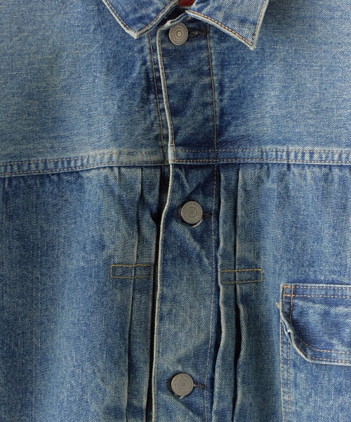 orSlow（オアスロウ）の「orslow/オアスロウ TYPE1 40'S PLEATED FRONT BLOUSE USED WASH デニムジャケット 2026年春夏（デニムジャケット・メンズ・インディゴブルー/ブルー・4/2/3）」の21枚目の写真