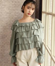 one after another NICE CLAUP | フリルティアードブラウス(シャツ/ブラウス)