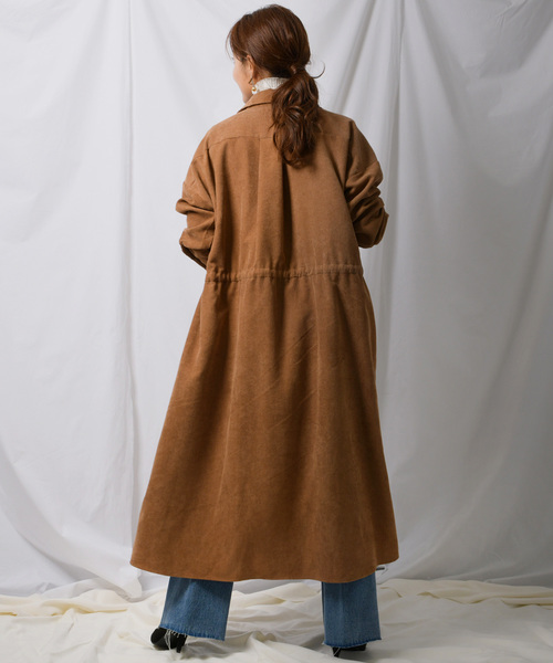 Ambre Neige(アンブルネージュ)の「コーデュロイシャツワンピース【WEB/EC限定商品】(ワンピース・レディース・ダークブラウン/アイボリー・FREE)」の7枚目の写真