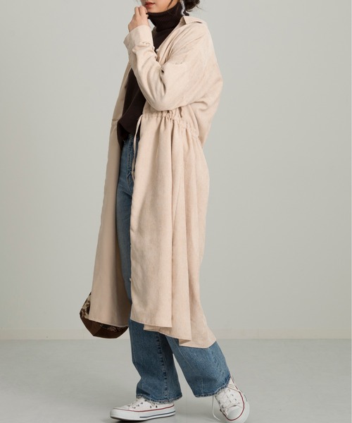 Ambre Neige(アンブルネージュ)の「コーデュロイシャツワンピース【WEB/EC限定商品】(ワンピース・レディース・ダークブラウン/アイボリー・FREE)」の15枚目の写真
