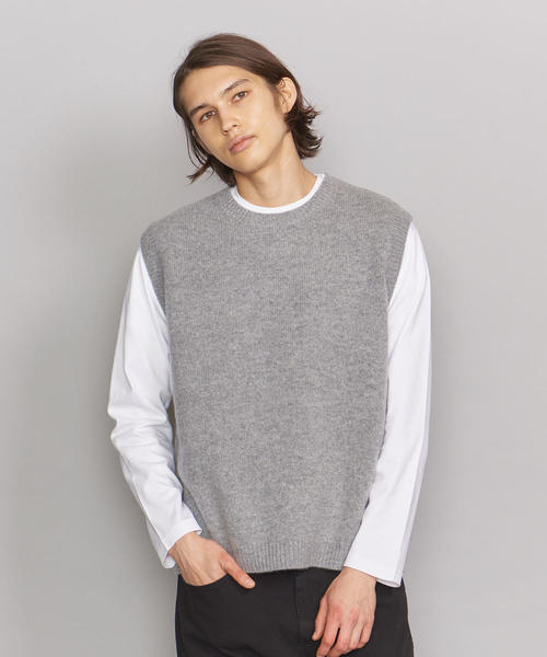 BEAUTY&YOUTH UNITED ARROWS（ビューティーアンドユースユナイテッドアローズ）の「BY ウール ナイロン ベスト（ベスト・メンズ・ブラック/ピンク/グレー・MEDIUM/SMALL/X-LARGE/LARGE）」の5枚目の写真