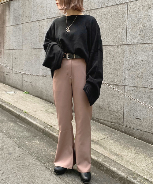 apres jour mignon（アプレジュールミニョン）の「ボックス袖ショートゆるニット【ZOZOTOWN限定アイテム】（ニット/セーター・レディース・ブラック/カーキ/ボルドー/モカ/ライトベージュ・フリー）」の12枚目の写真