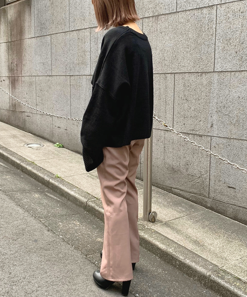 apres jour mignon（アプレジュールミニョン）の「ボックス袖ショートゆるニット【ZOZOTOWN限定アイテム】（ニット/セーター・レディース・ブラック/カーキ/ボルドー/モカ/ライトベージュ・フリー）」の14枚目の写真