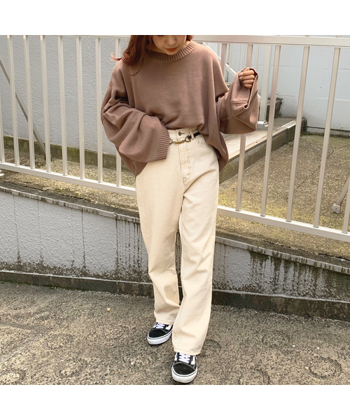 apres jour mignon（アプレジュールミニョン）の「ボックス袖ショートゆるニット【ZOZOTOWN限定アイテム】（ニット/セーター・レディース・ブラック/カーキ/ボルドー/モカ/ライトベージュ・フリー）」の20枚目の写真