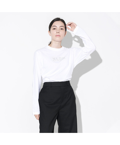 KLON(クローン)の「KLON LONG T FRAME LOGO WHITE(Tシャツ/カットソー・レディース・ホワイト・SMALL/MEDIUM/LARGE/X-LARGE/XX-LARGE)」の5枚目の写真