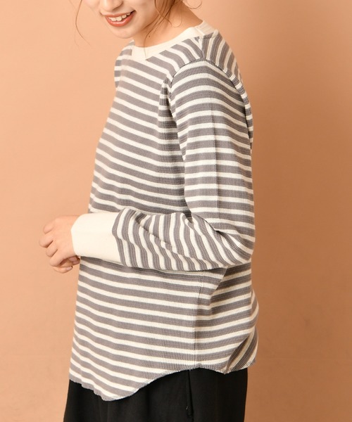 PUAL CE CIN(ピュアルセシン)の「ボーダークルーネックプルオーバー(Tシャツ/カットソー・レディース・その他1/その他2/その他3/その他4/その他5・FREE)」の7枚目の写真