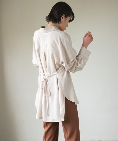 LOWRYS FARM（ローリーズファーム）の「テンセルＣＰＯシャツ　869350（シャツ/ブラウス・レディース・ブルー/グリーン/アイボリー/チャコールグレー・FREE）」の5枚目の写真