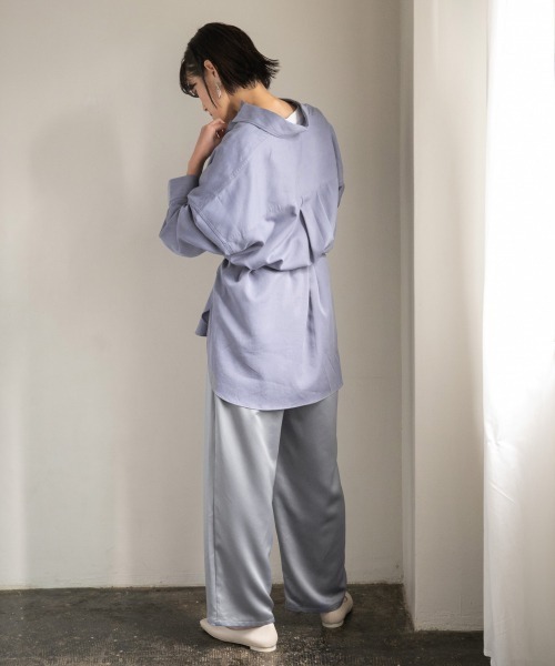 LOWRYS FARM（ローリーズファーム）の「テンセルＣＰＯシャツ　869350（シャツ/ブラウス・レディース・ブルー/グリーン/アイボリー/チャコールグレー・FREE）」の10枚目の写真