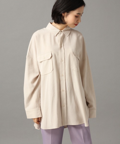 LOWRYS FARM（ローリーズファーム）の「テンセルＣＰＯシャツ　869350（シャツ/ブラウス・レディース・ブルー/グリーン/アイボリー/チャコールグレー・FREE）」の12枚目の写真