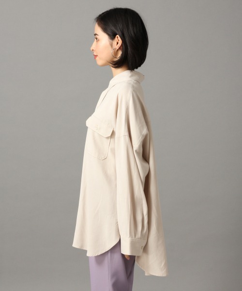 LOWRYS FARM（ローリーズファーム）の「テンセルＣＰＯシャツ　869350（シャツ/ブラウス・レディース・ブルー/グリーン/アイボリー/チャコールグレー・FREE）」の13枚目の写真