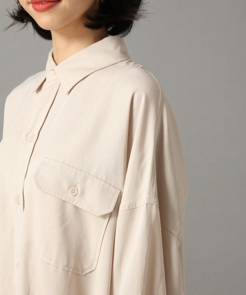 LOWRYS FARM（ローリーズファーム）の「テンセルＣＰＯシャツ　869350（シャツ/ブラウス・レディース・ブルー/グリーン/アイボリー/チャコールグレー・FREE）」の17枚目の写真