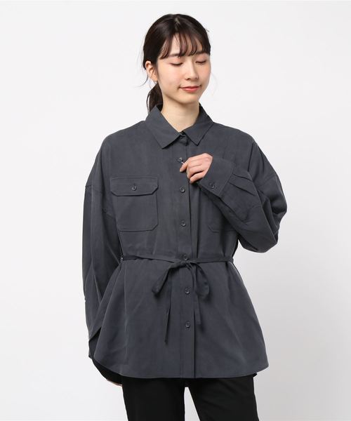LOWRYS FARM（ローリーズファーム）の「テンセルＣＰＯシャツ　869350（シャツ/ブラウス・レディース・ブルー/グリーン/アイボリー/チャコールグレー・FREE）」の22枚目の写真