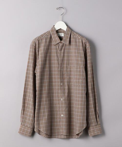 UNITED ARROWS（ユナイテッドアローズ）の「＜UNITED ARROWS＞ コットン リヨセル チェック レギュラーカラー（シャツ/ブラウス・メンズ・ケリー/ブラウン・SMALL/X-LARGE/MEDIUM/LARGE）」の2枚目の写真
