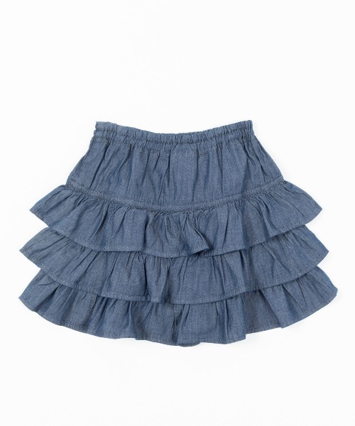 trois lapins kp（トロワラパンケーピー）の「キュートなフリルがいっぱいのキュロット(140-150cm)（その他パンツ・キッズ・ネイビー/サックスブルー・150cm/140cm）」の5枚目の写真