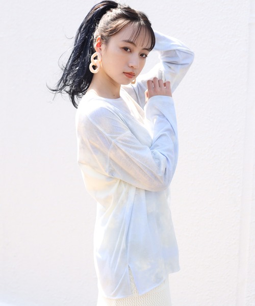 one after another NICE CLAUP(ワンアフターアナザーナイスクラップ)の「タイダイTシャツ(Tシャツ/カットソー・レディース・サックスブルー/ピンク・FREE)」の17枚目の写真