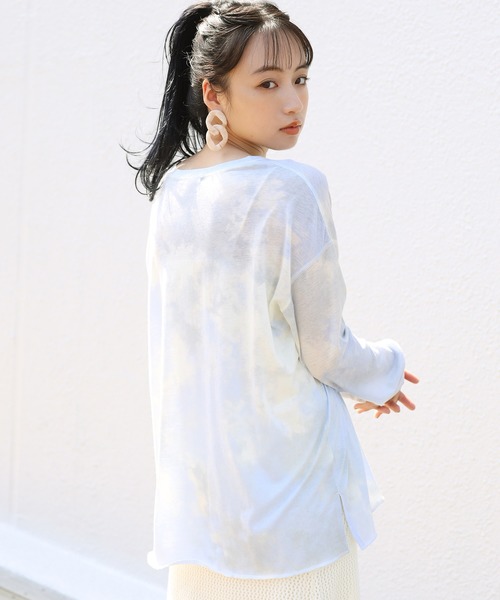 one after another NICE CLAUP(ワンアフターアナザーナイスクラップ)の「タイダイTシャツ(Tシャツ/カットソー・レディース・サックスブルー/ピンク・FREE)」の18枚目の写真