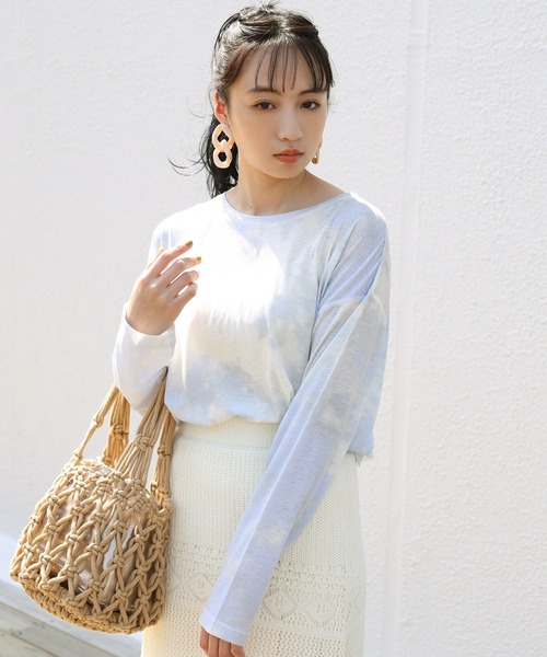 one after another NICE CLAUP(ワンアフターアナザーナイスクラップ)の「タイダイTシャツ(Tシャツ/カットソー・レディース・サックスブルー/ピンク・FREE)」の19枚目の写真