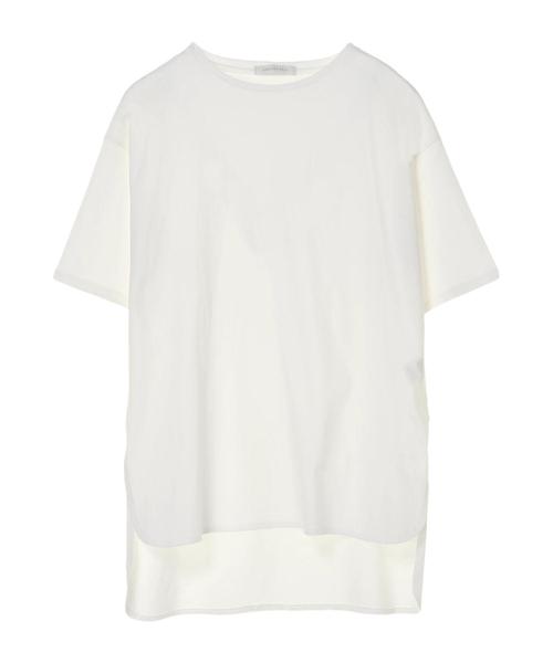 AMERICAN HOLIC（アメリカンホリック）の「前後差スクエアカットチュニック（Tシャツ/カットソー・レディース・オフホワイト/チャコールグレー/ベージュ/サックスブルー・FREE）」の20枚目の写真