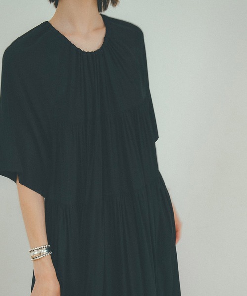 CLANE(クラネ)の「【CLANE(クラネ)】ダブルフェイスティアードワンピース 19112-5061(ワンピース・レディース・ブラック/ベージュ/ピンク・1/2)」の18枚目の写真