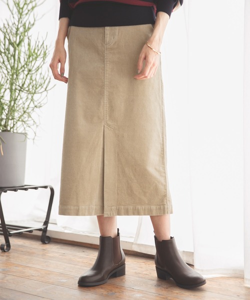 GLOBAL WORK(グローバルワーク)の「コーデュロイスカート/889136(スカート・レディース・ベージュ/アイボリー/クリアブルー/クリアイエロー/スミクロ/グリーン系その他4・SMALL/MEDIUM/LARGE)」の4枚目の写真