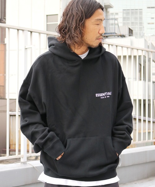FOG ESSENTIALS / エフオージーエッセンシャルズ | バックロゴプリント Tシャツ | S | ブラック | メンズ FOG ESSENTIALS (エフオージーエッセンシャルズ) フロントロゴ クルー