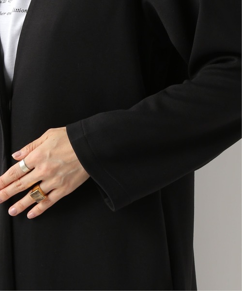 Simplicite（サンプリシテ）の「ダンボールノーカラーコート◆（ノーカラーコート・レディース・ブラック/ブラウン/ベージュ・FREE）」の11枚目の写真