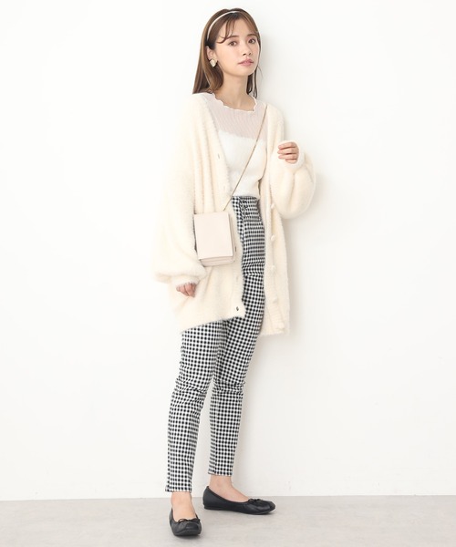 one after another NICE CLAUP(ワンアフターアナザーナイスクラップ)の「シアートップスセットベロアキャミワンピース(ワンピース・レディース・ブラウン/ベージュ/グリーン/ネイビー・FREE)」の20枚目の写真