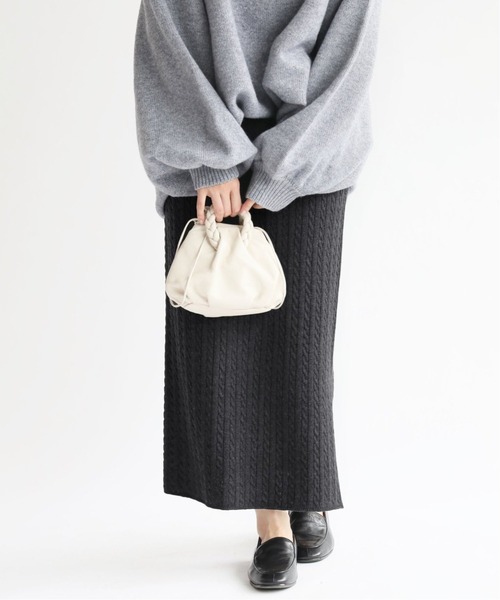 IENA（イエナ）の「ウォッシャブルウールコットン ケーブルスカート  