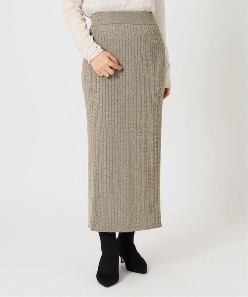 IENA（イエナ）の「ウォッシャブルウールコットン ケーブルスカート  