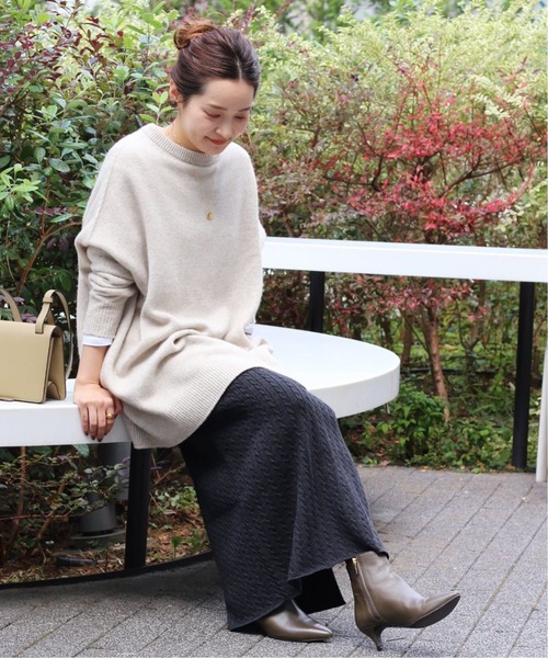 IENA（イエナ）の「ウォッシャブルウールコットン ケーブルスカート  