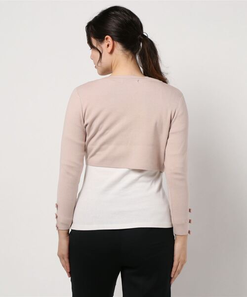 Prima Scherrer(プリマシェレル)の「ニット ボレロ グログランリボン Prima Scherrer(カーディガン/ボレロ・レディース・ホワイト/ブラック/ピンクベージュ・S/M)」の10枚目の写真