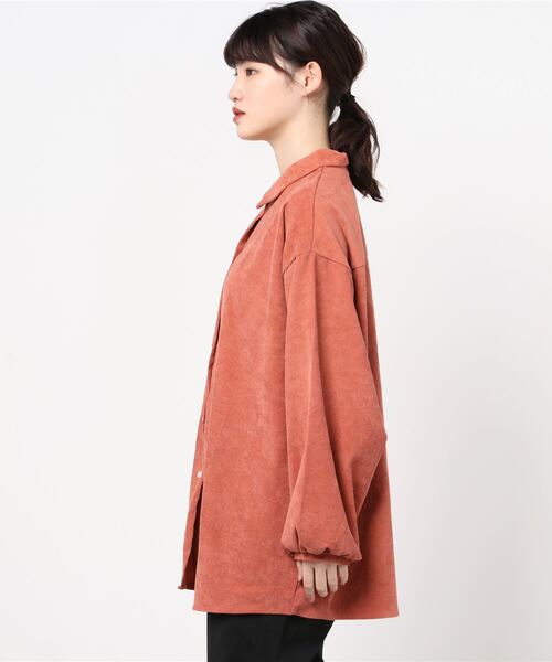 DING(ディング)の「DING/ コーデュロイオーバーシャツ(シャツ/ブラウス・レディース・オフホワイト/ベージュ/ダークオレンジ・FREE)」の14枚目の写真