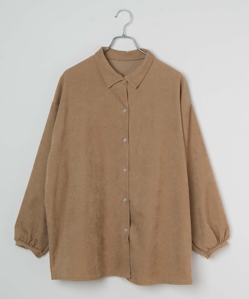 DING(ディング)の「DING/ コーデュロイオーバーシャツ(シャツ/ブラウス・レディース・オフホワイト/ベージュ/ダークオレンジ・FREE)」の13枚目の写真