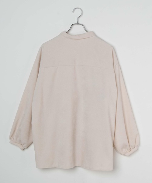 DING(ディング)の「DING/ コーデュロイオーバーシャツ(シャツ/ブラウス・レディース・オフホワイト/ベージュ/ダークオレンジ・FREE)」の6枚目の写真