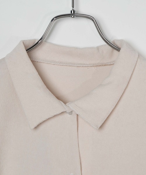 DING(ディング)の「DING/ コーデュロイオーバーシャツ(シャツ/ブラウス・レディース・オフホワイト/ベージュ/ダークオレンジ・FREE)」の10枚目の写真