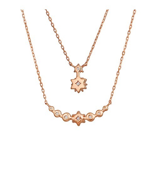 カナル4°C K10 ダイヤモンド ライン ネックレス