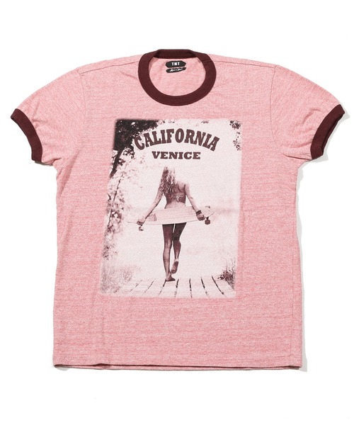 TMT（ティーエムティー）の「【山中崇史さん着用】S/SL C/R VINTAGE TEE(GIRL PHOTO)（Tシャツ/カットソー・メンズ・レッド/サックスブルー/オフホワイト・XX-LARGE/SMALL/MEDIUM/LARGE/X-LARGE）」の3枚目の写真