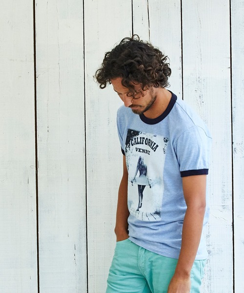 TMT（ティーエムティー）の「【山中崇史さん着用】S/SL C/R VINTAGE TEE(GIRL PHOTO)（Tシャツ/カットソー・メンズ・レッド/サックスブルー/オフホワイト・XX-LARGE/SMALL/MEDIUM/LARGE/X-LARGE）」の5枚目の写真