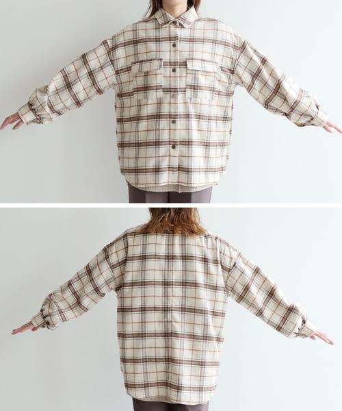 reca（レカ）の「シャギーチェックCPOシャツ（その他アウター・レディース・アイボリー/その他・M）」の17枚目の写真