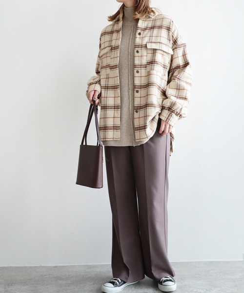 reca（レカ）の「シャギーチェックCPOシャツ（その他アウター・レディース・アイボリー/その他・M）」の13枚目の写真