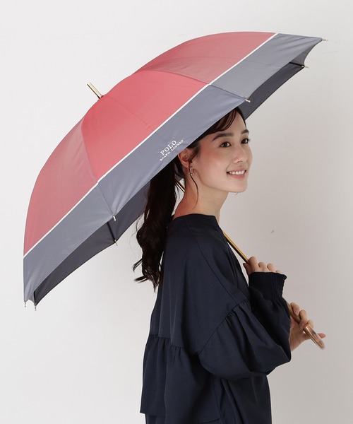長傘 雨傘 'バイカラー ロゴ刺繍'（長傘）｜POLO RALPH LAUREN（ポロ