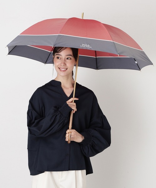 長傘 雨傘 'バイカラー ロゴ刺繍'（長傘）｜POLO RALPH LAUREN（ポロ
