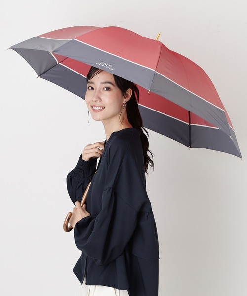 POLO RALPH LAUREN(ポロ ラルフ ローレン)の「長傘 雨傘 "バイカラー ロゴ刺繍"(長傘・レディース・レッド/ネイビー/ベージュ/ラベンダー/オフホワイト/サックスブルー/ワインレッド/ダークブルー・FREE)」の10枚目の写真