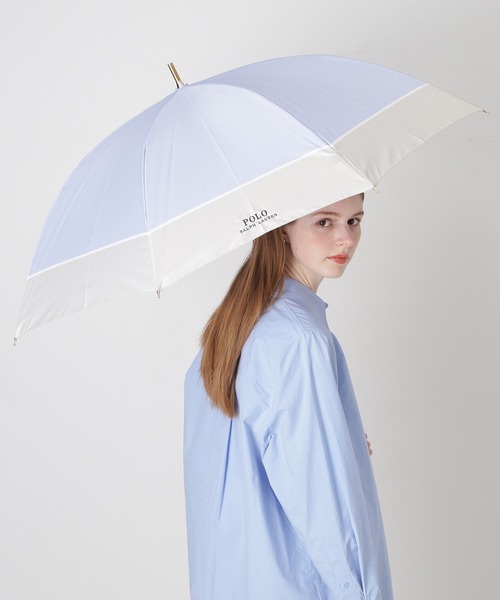 長傘 雨傘 'バイカラー ロゴ刺繍'（長傘）｜POLO RALPH LAUREN（ポロ