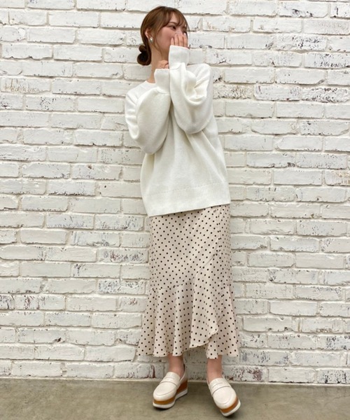 one after another NICE CLAUP(ワンアフターアナザーナイスクラップ)の「【ZOZO限定】春のにじいろニット(ニット/セーター・レディース・オフホワイト/サックスブルー/オレンジ/グリーン/アイボリー/ライトイエロー/ライトピンク・FREE)」の21枚目の写真