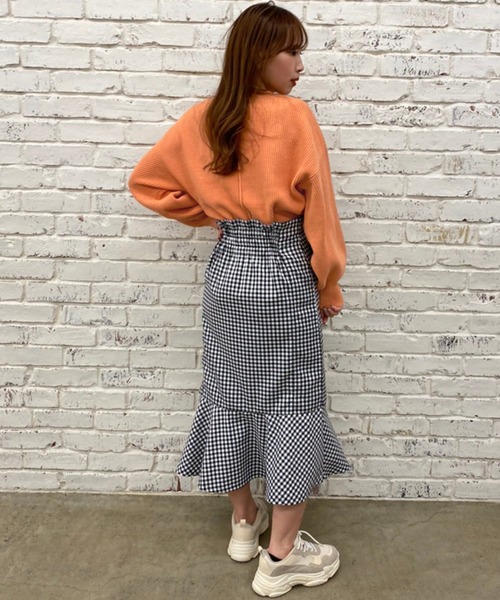 one after another NICE CLAUP(ワンアフターアナザーナイスクラップ)の「【ZOZO限定】春のにじいろニット(ニット/セーター・レディース・オフホワイト/サックスブルー/オレンジ/グリーン/アイボリー/ライトイエロー/ライトピンク・FREE)」の20枚目の写真